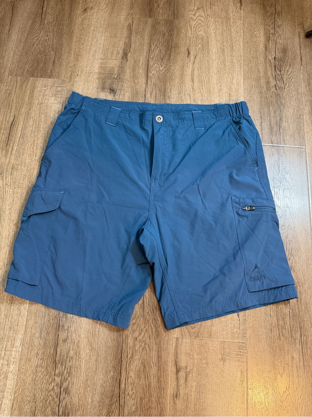 Gerry Weber Men's Blue Cargo Shorts with Zip Pocket